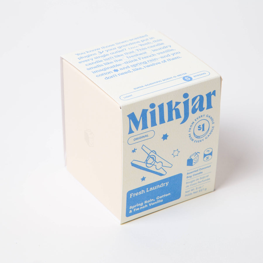 Milkjar - Fresh Laundry - Spring Rain, coton et vanille française