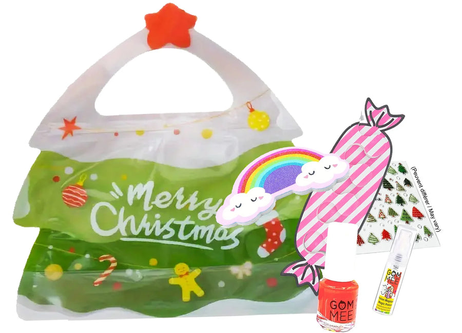 GOM-MEE - Trousse Manucure & Pédicure magique Sapin de Noël Enfant
