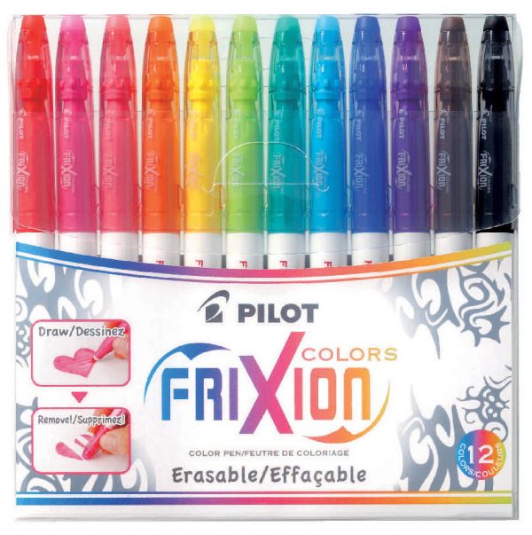 Pilot Frixion Colors - 12 marqueurs effaçables