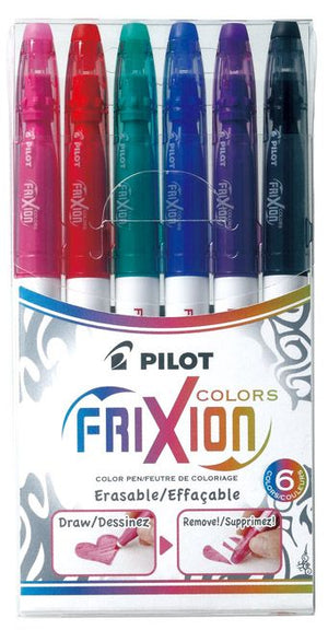 Pilot Frixion Colors - 6 marqueurs effaçables