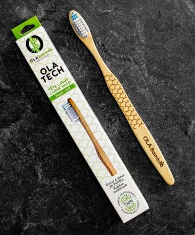 Brosses à dents en bambou adulte OLA Tech - Souple - Ola bamboo