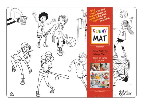 Tapis de table à colorier - Sports - Funny Mat